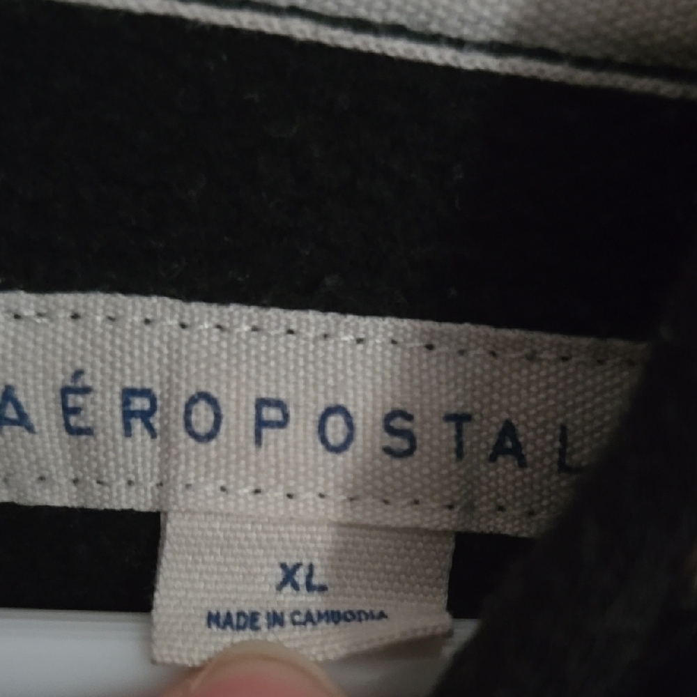 Aeropostale Black Graphic Floral Hoodie - Picture 4 of 6
